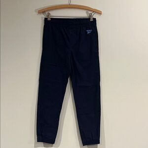 REEBOK Youth 10 Joggers Athletic Sports Wind Pants Navy Pockets EUC Unisex